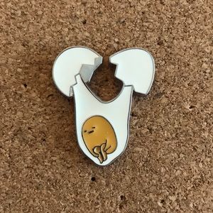 Gudetama Cracked Egg Enamel pin